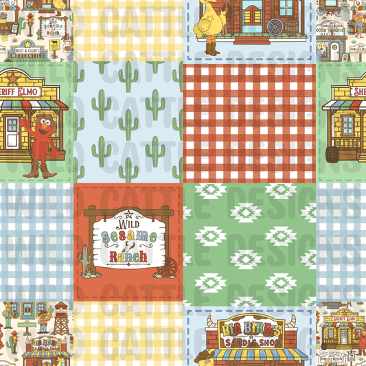 Muted wild ranch patchwork