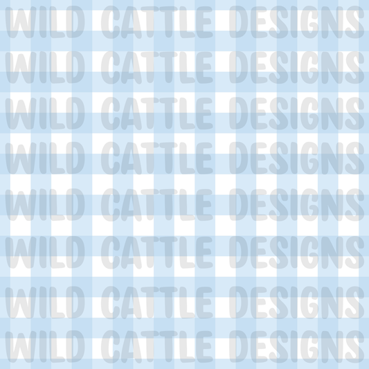 Muted wild reef blue plaid