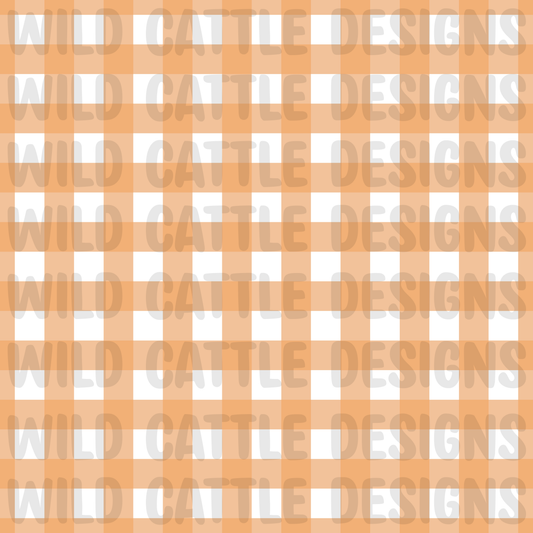 Muted wild reef orange plaid