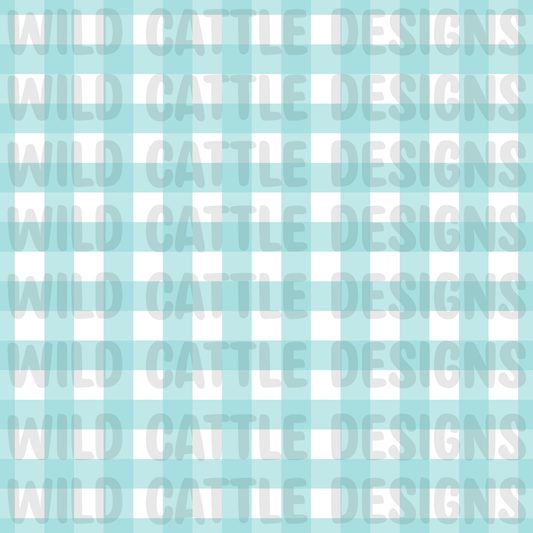 Muted wild west monster blue plaid