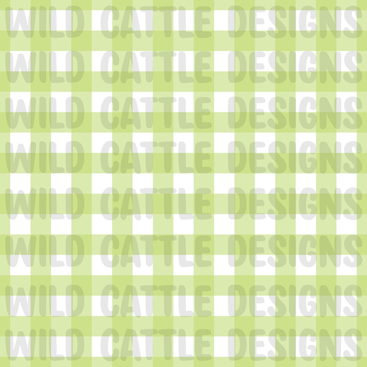 Muted wild west monster green plaid