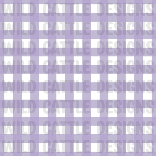 Muted wild west monsters purple plaid
