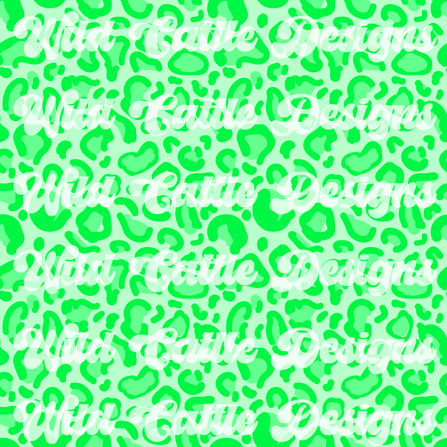 Neon green cheetah seamless