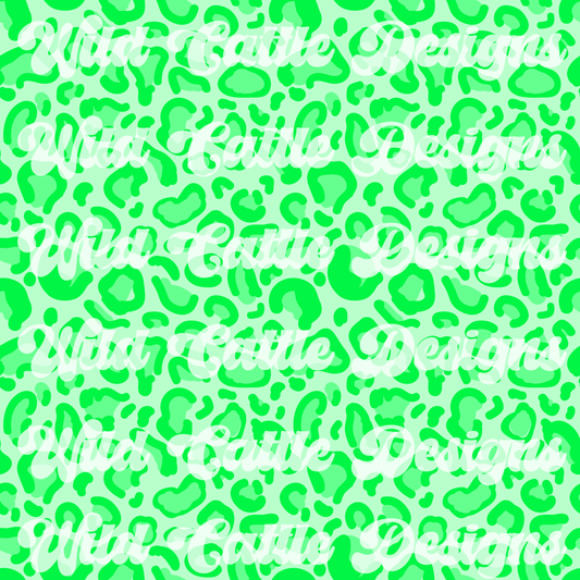 Neon green cheetah seamless