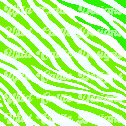Neon green zebra seamless