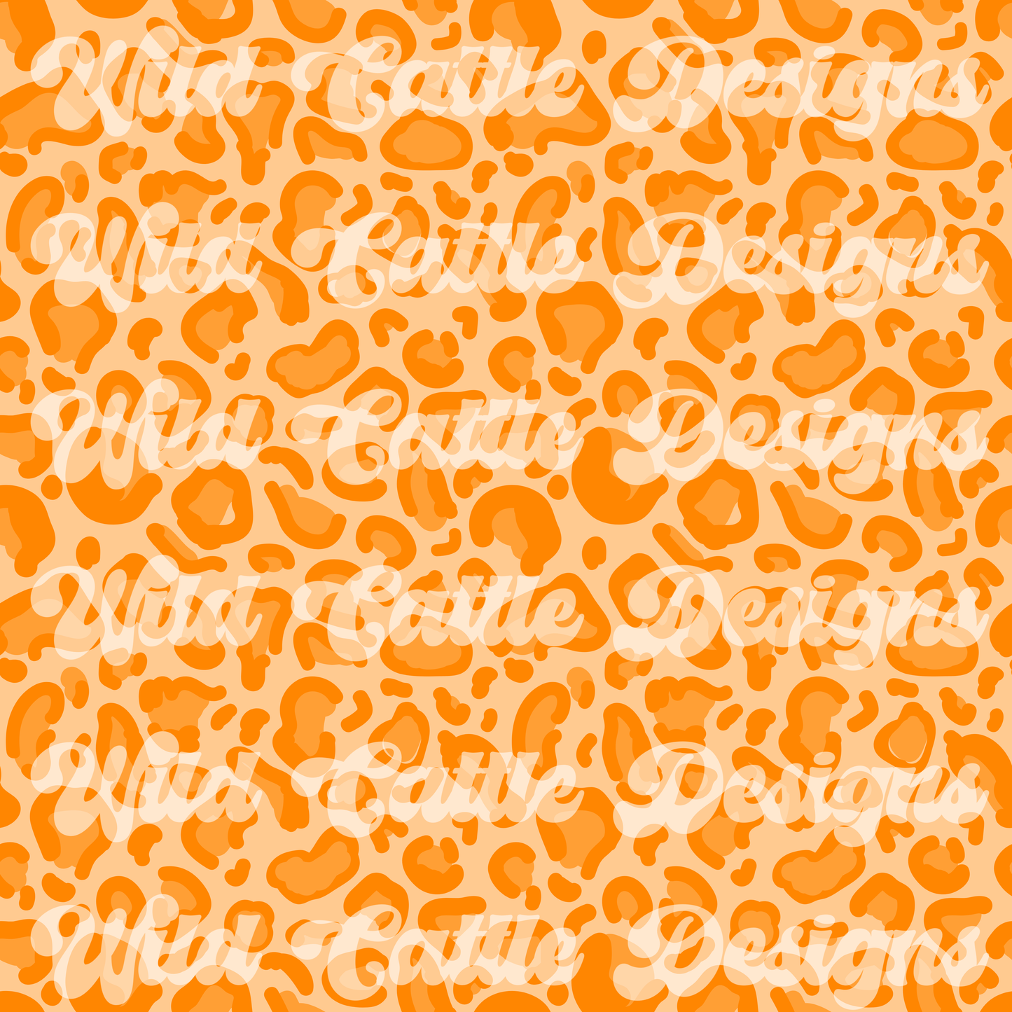 Neon orange cheetah seamless