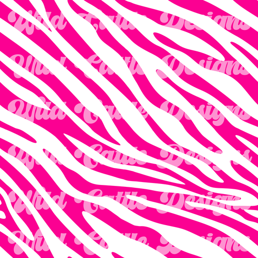 Neon pink zebra seamless