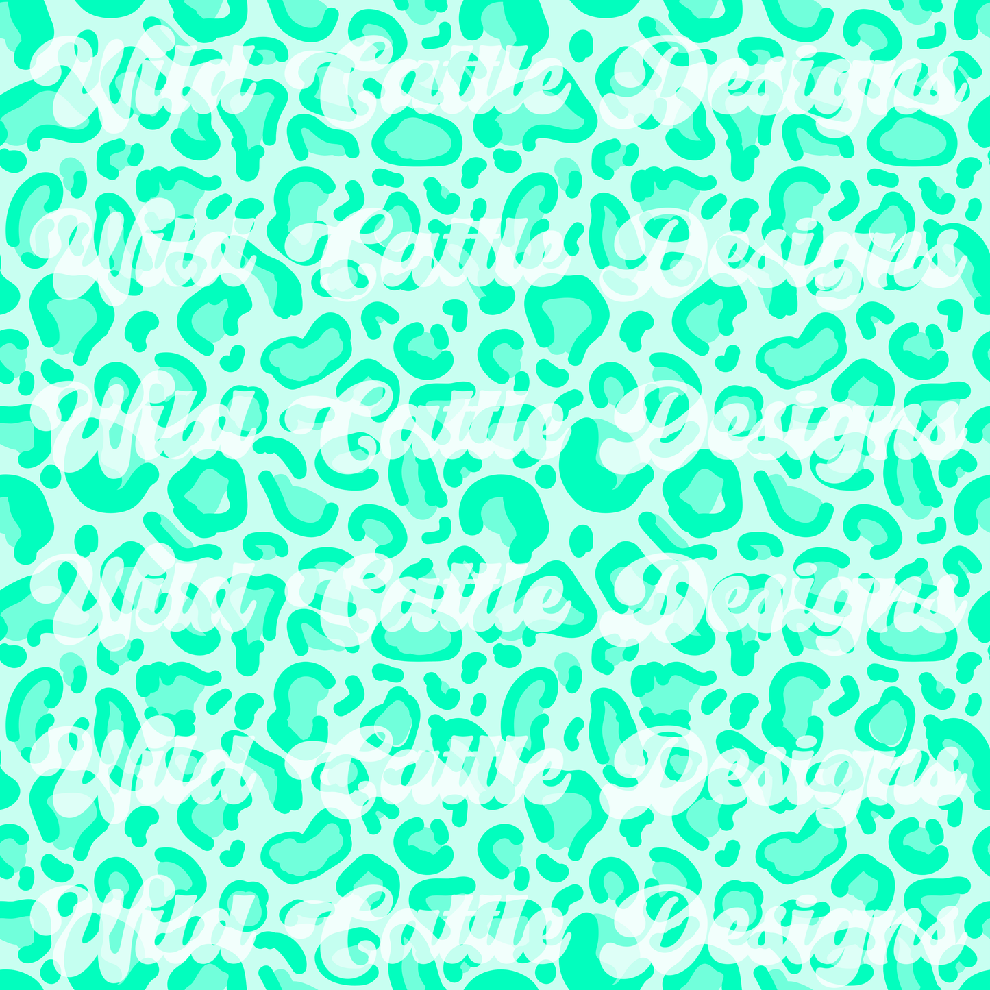 Neon seafoam cheetah seamless