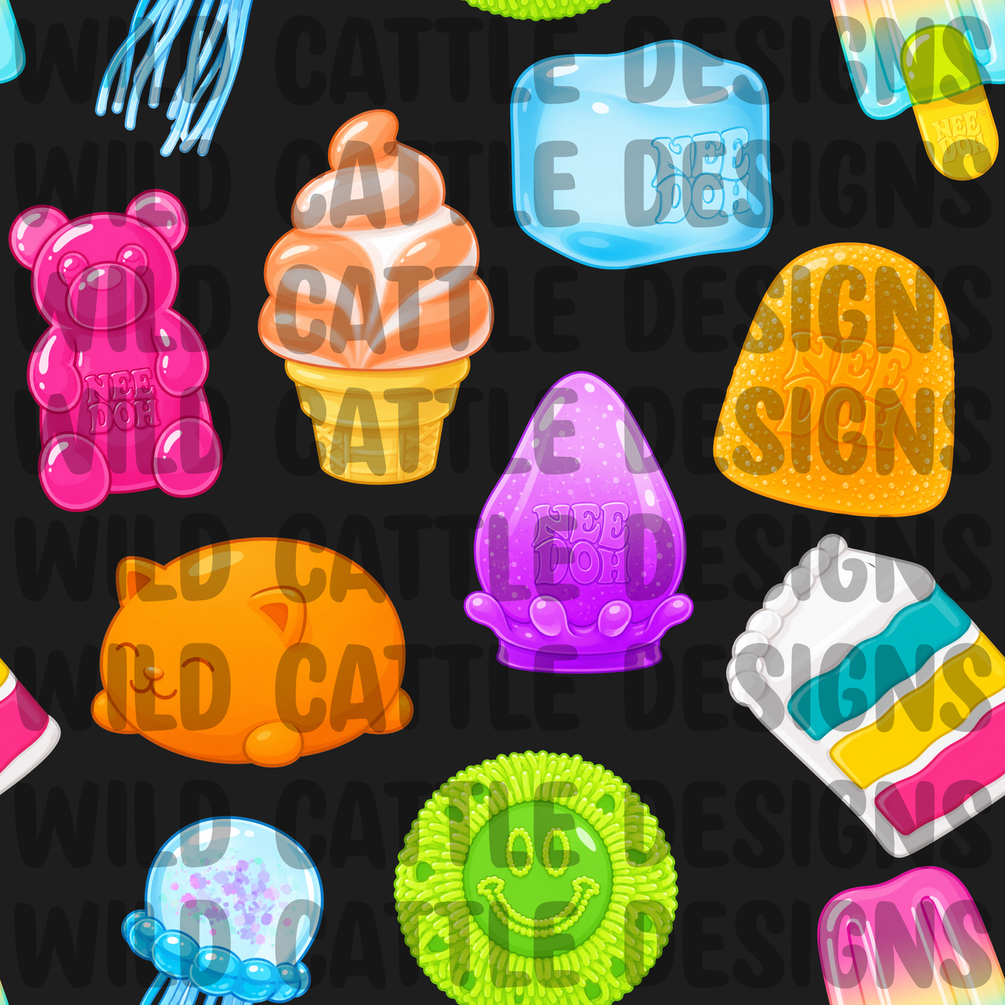 Neon squishy seamless