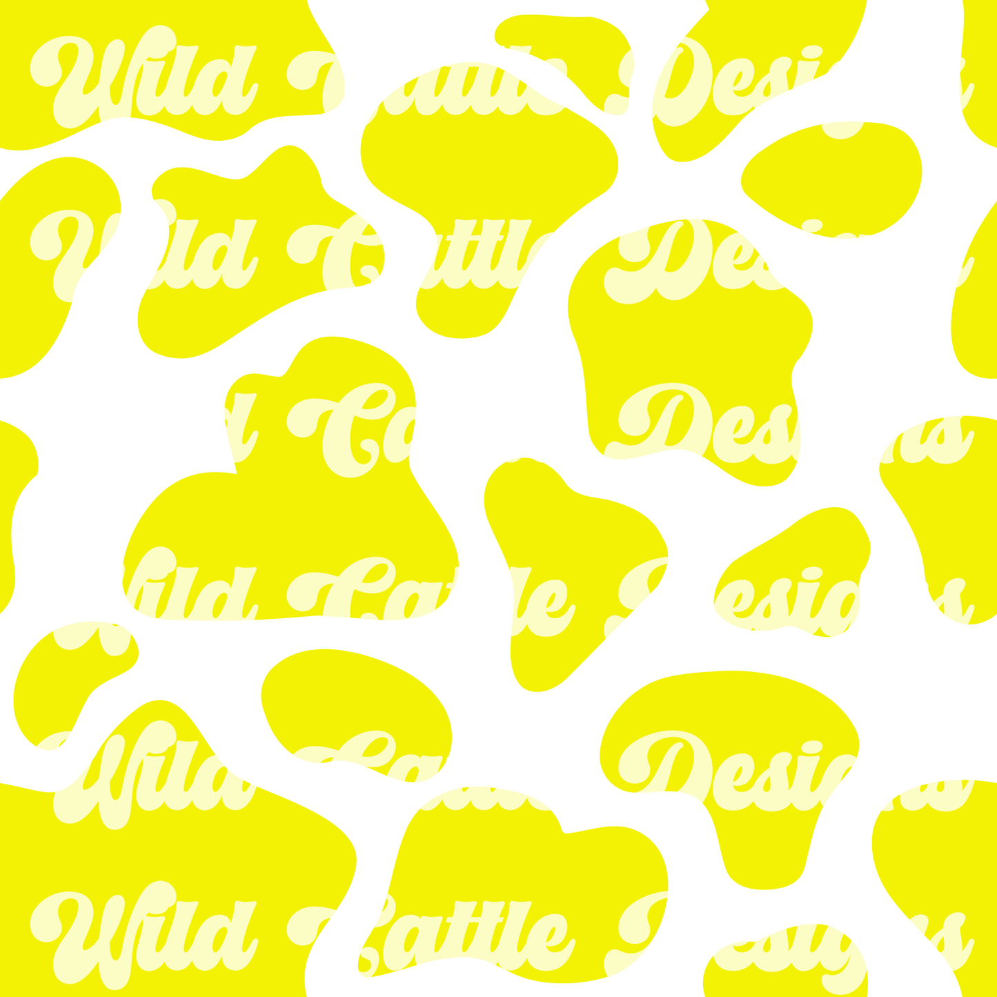 Neon yellow cow seamless