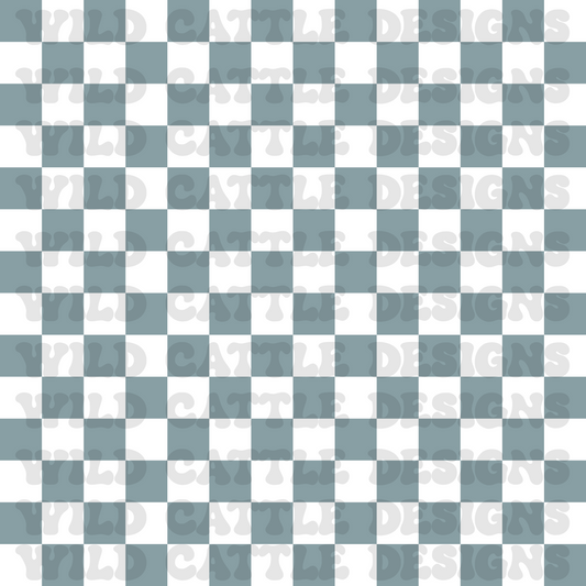 Ocean guy blue muted check seamless