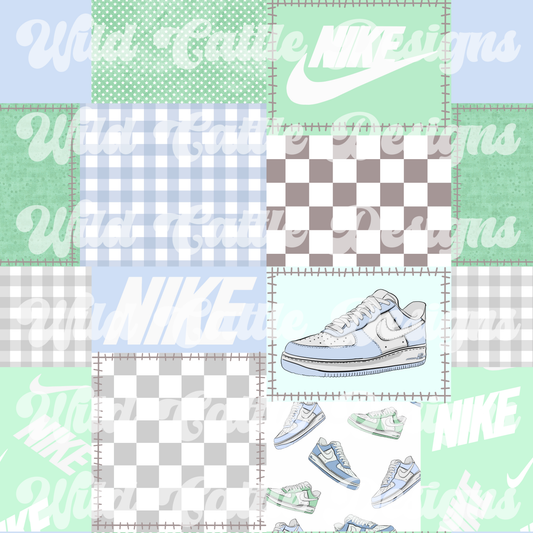 Ocean water checkmark patchwork