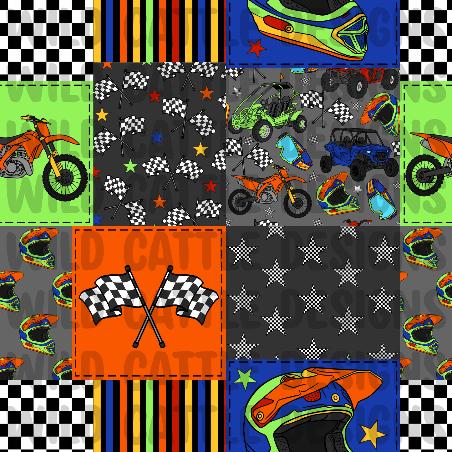 Outdoor boyhood patchwork
