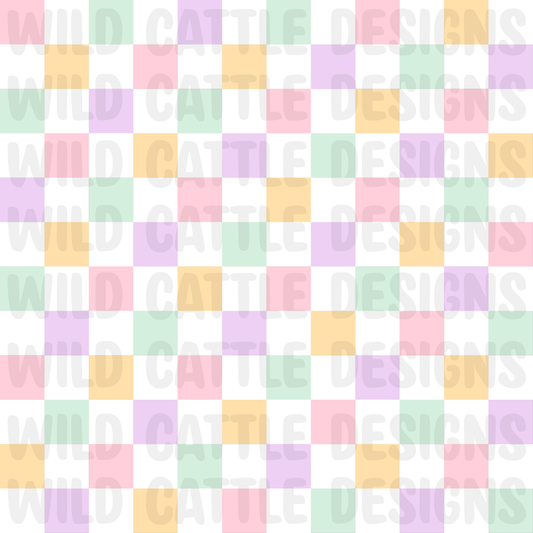 Pastel birthday goose checker