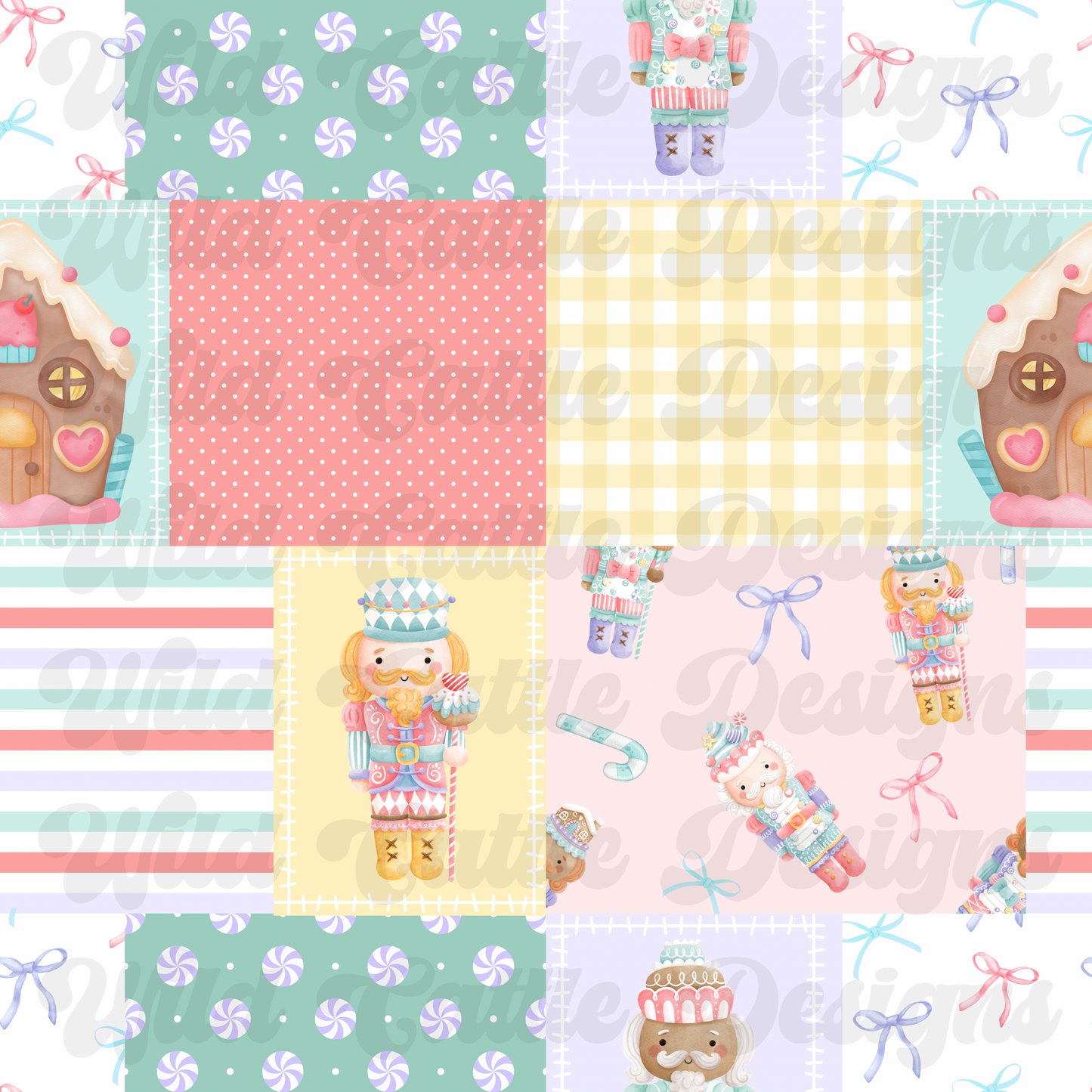 pastel nutcracker patchwork