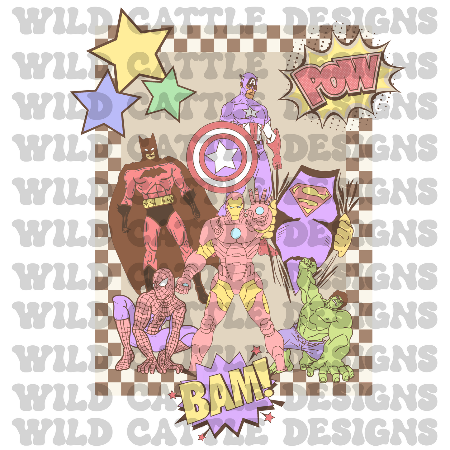 Pastel superhero png