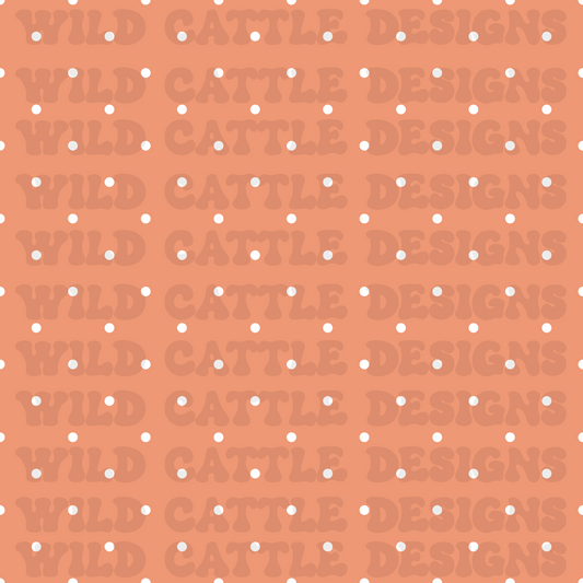 peach floral dot seamless