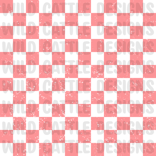 Pink Airy Cowgirl Aesthetic Checkers