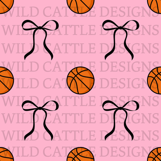 Pink basketball heart