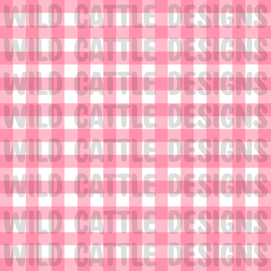 Pink birthday mouse plaid