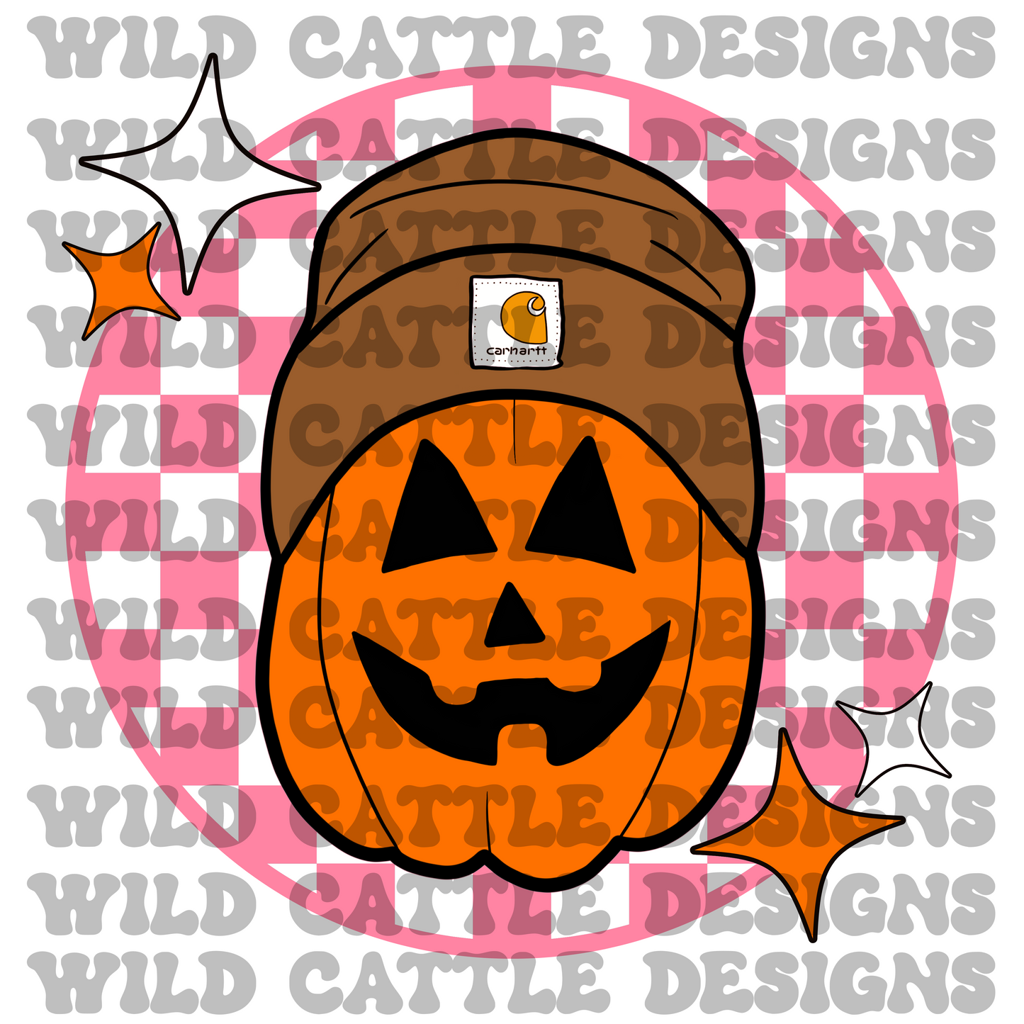 Pink cool pumpkin png