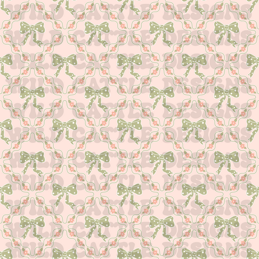Pink coquette bows seamless