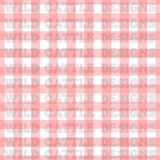 pink school supplies plaid seamless