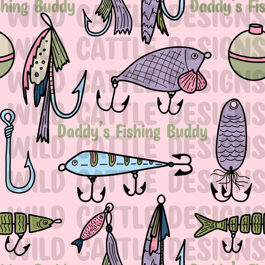 Pink daddys girl seamless
