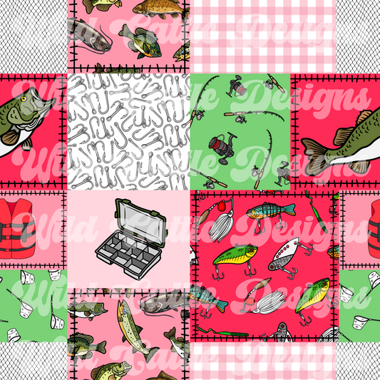 Pink Fishing Patchwork
