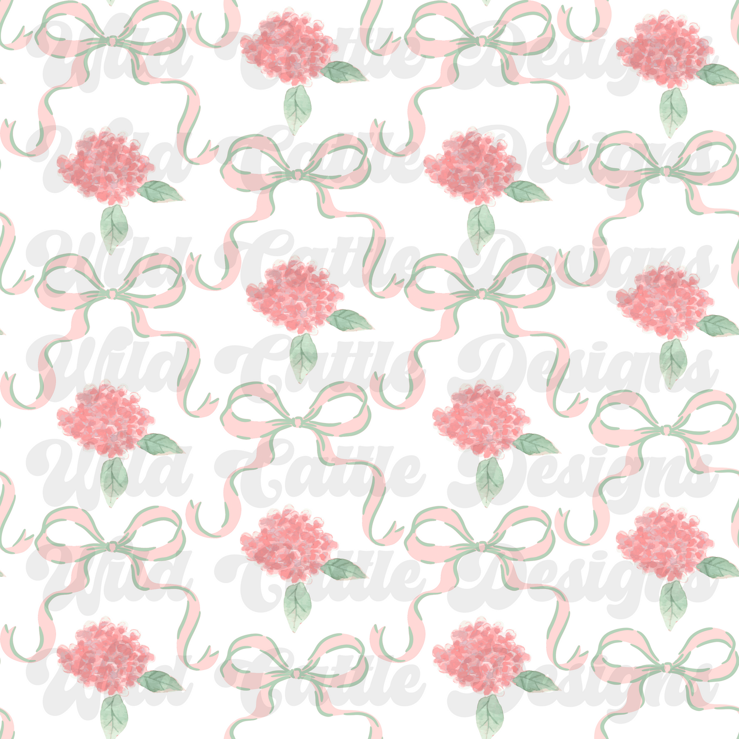 pink garden floral seamless
