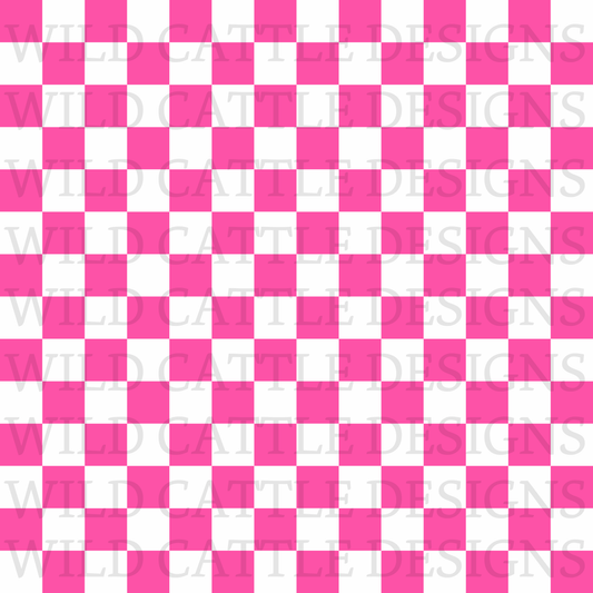 pink happy checkers