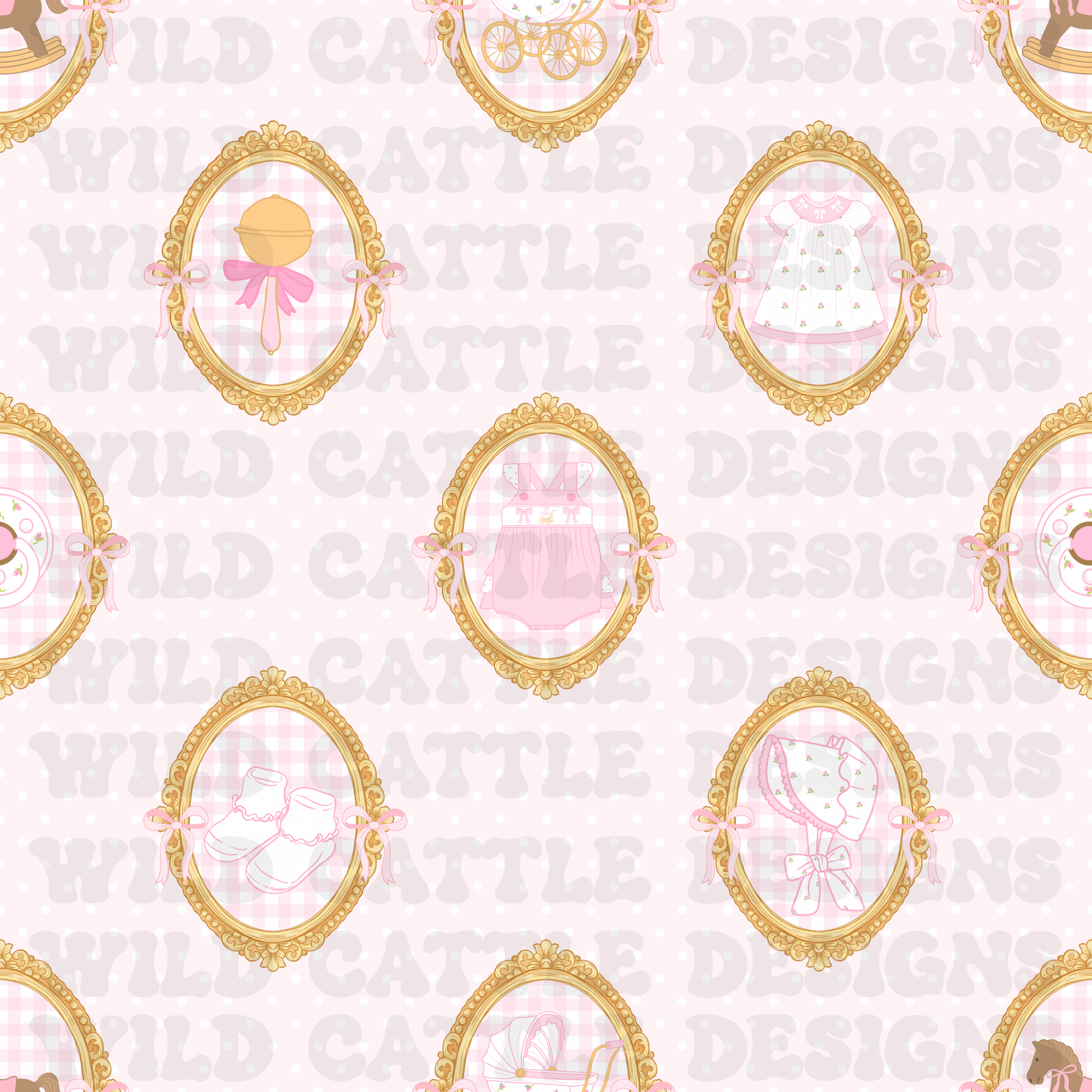 Pink heirlooms frames seamless