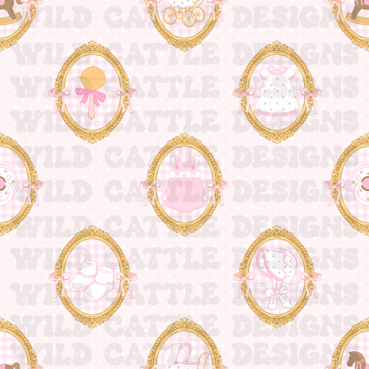 Pink heirlooms frames seamless
