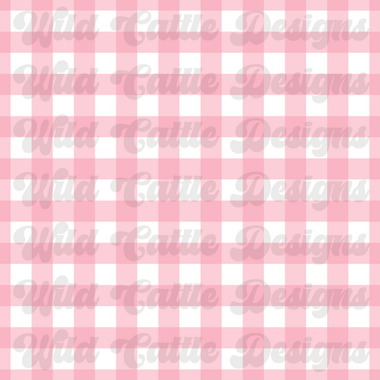 Pink Jesus loves me plaid seamless