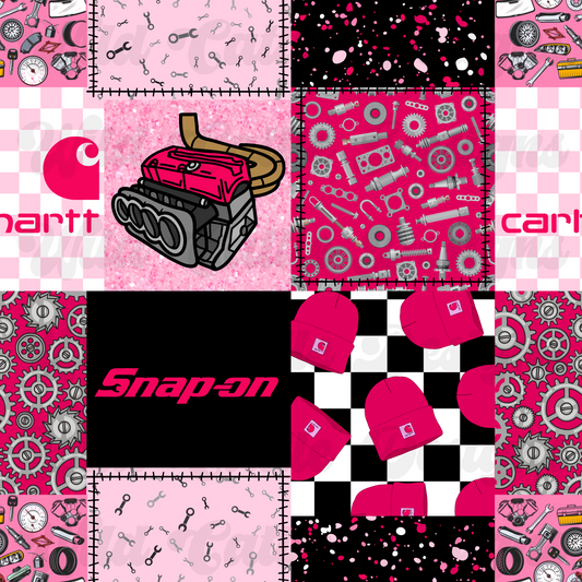 Mechanic pink patchwork