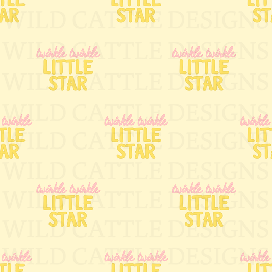 Pink twinkle star seamless