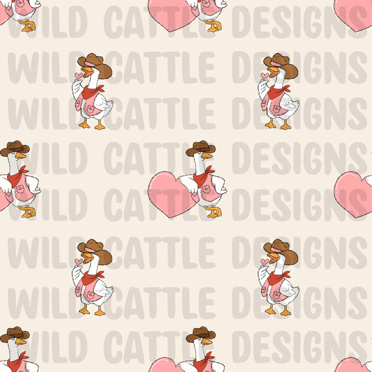 Pink western goose seamless