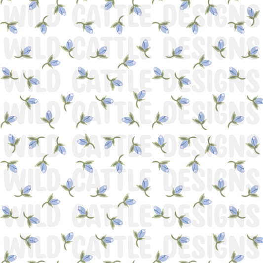 Preppy coquette blue floral