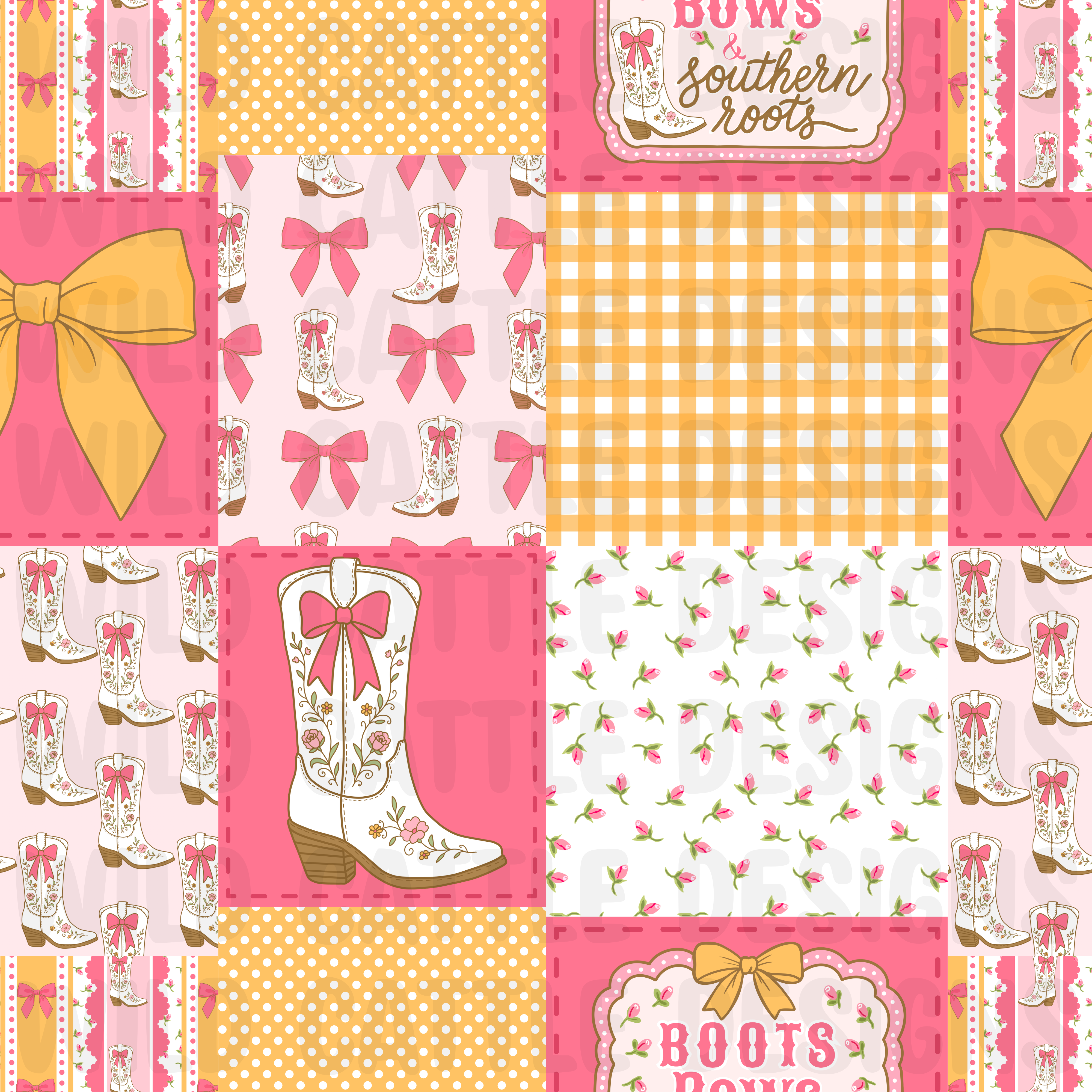 Preppy cowgirl patchwork – Wild Cattle Designs