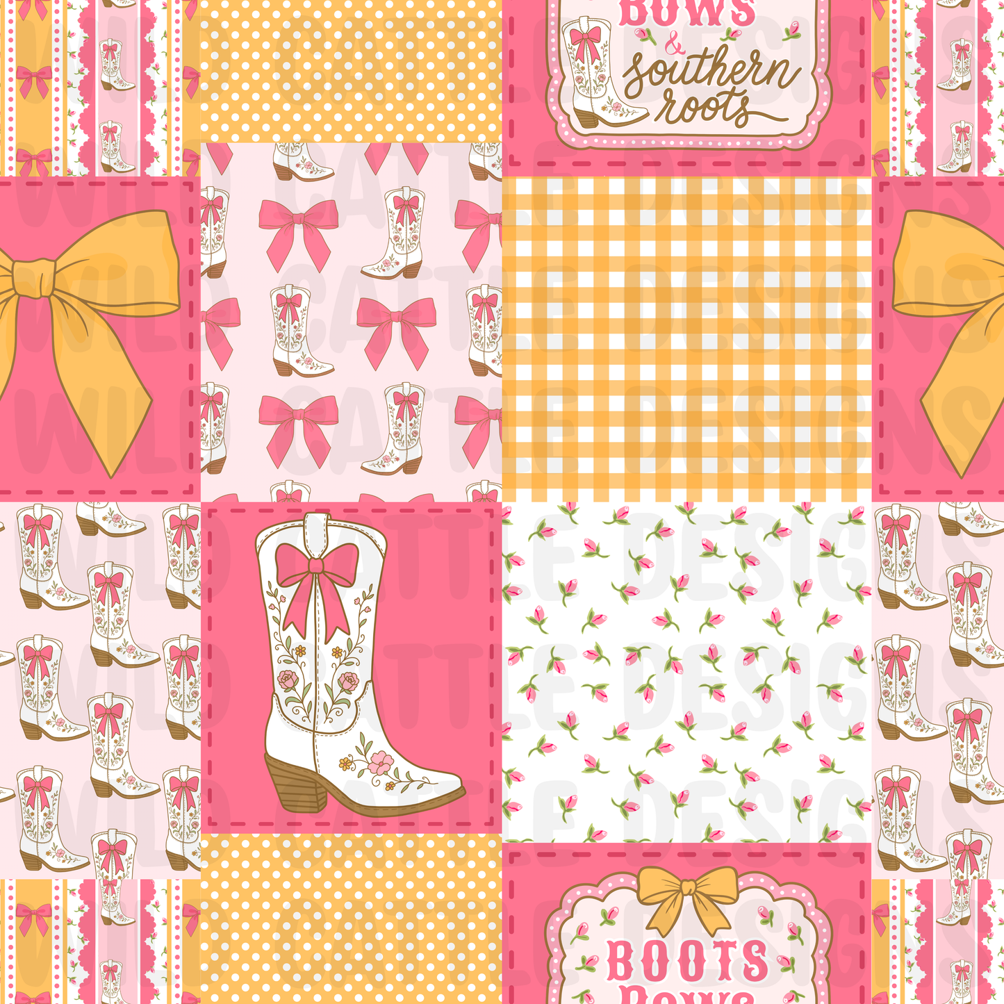 Preppy cowgirl patchwork
