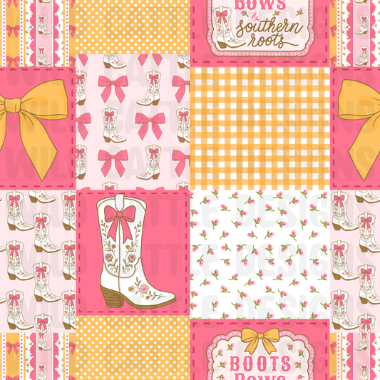 Preppy cowgirl patchwork
