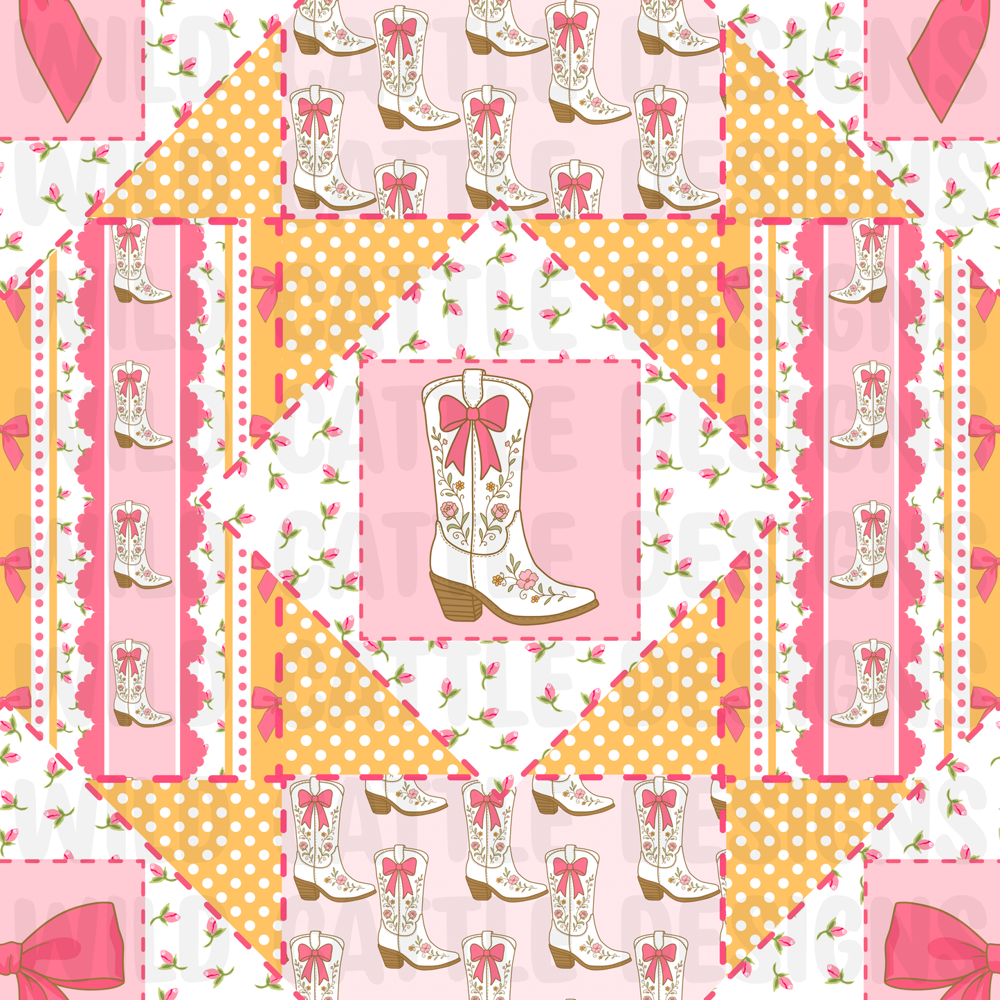 Preppy Cowgirl quilt patchwork