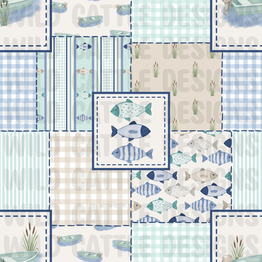 Preppy fish patchwork