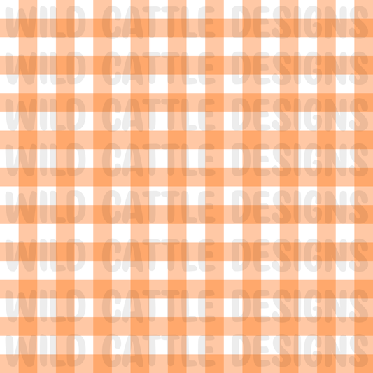 Preppy fruit orange plaid