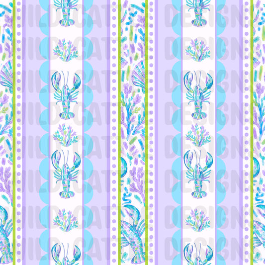 Preppy purple seaside stripes