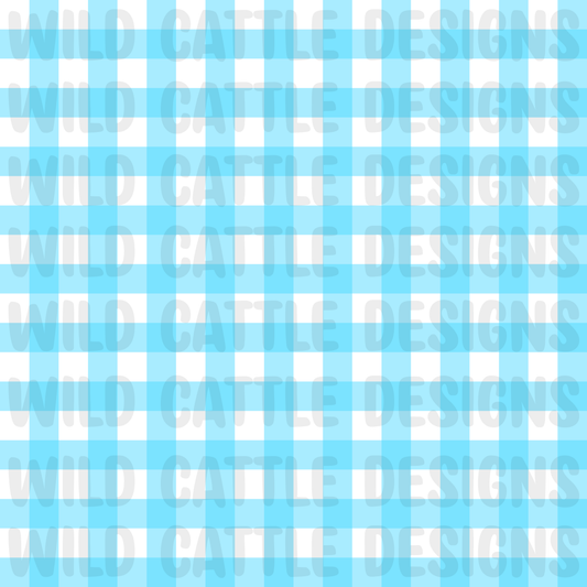 Preppy seaside blue plaid