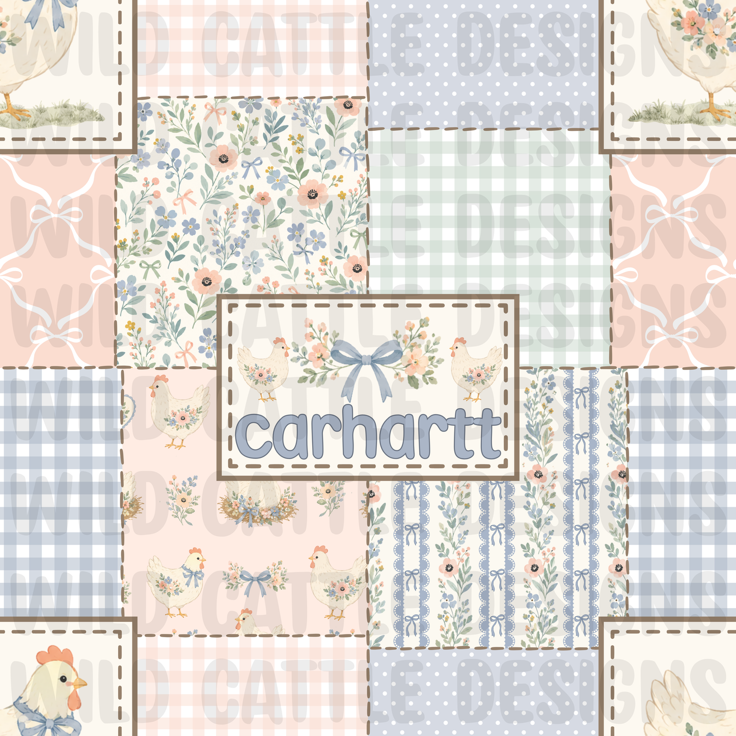 Pretty chicken patchwork