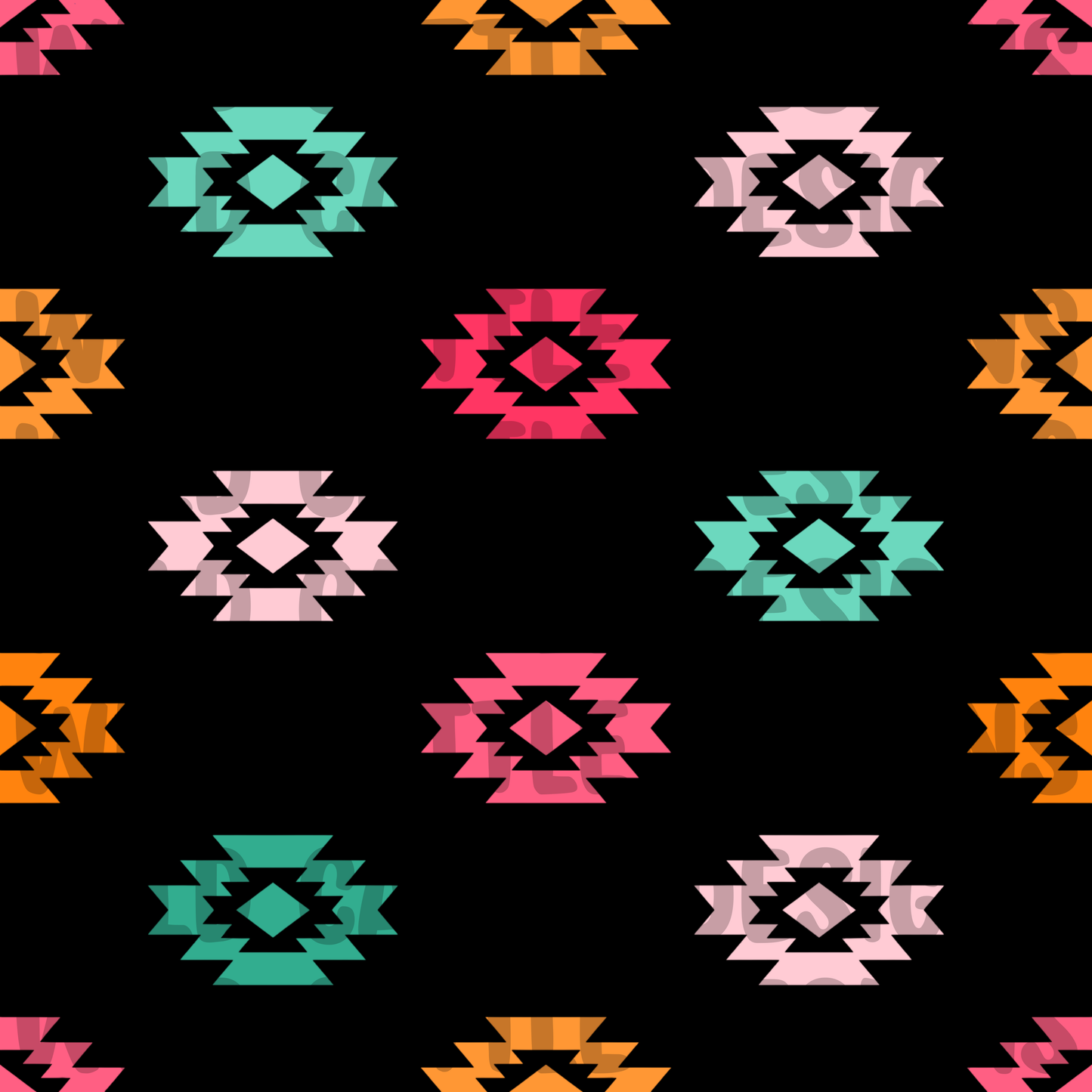Punchy cowgirl aztec