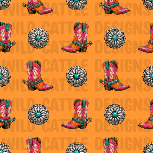 Punchy cowgirl seamless