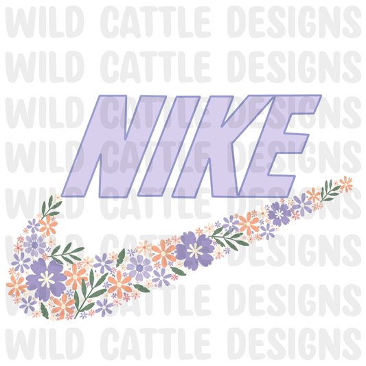 Purple checkmark floral png